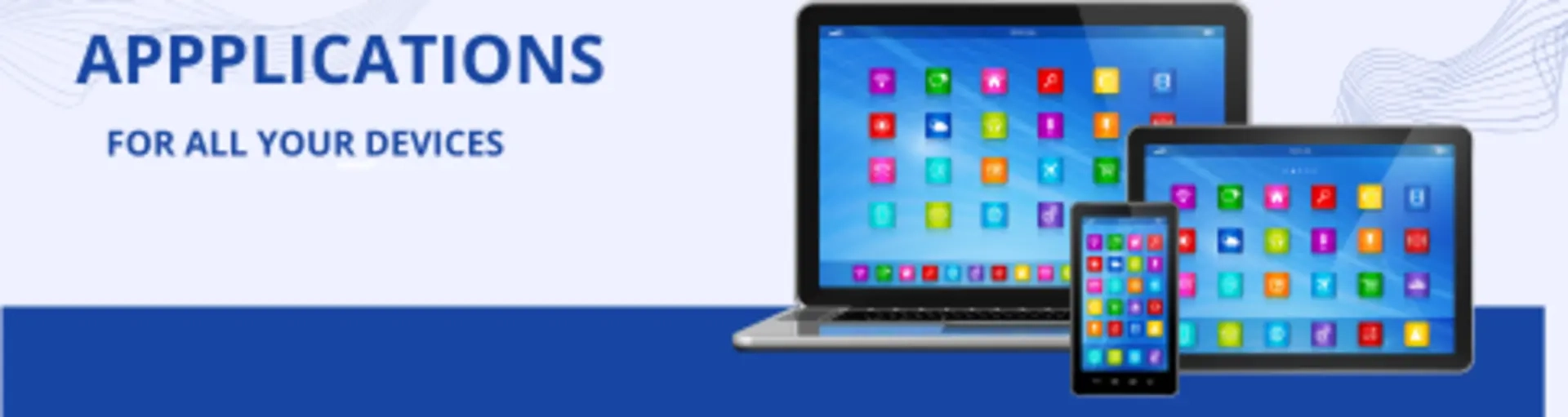 Devices displaying various applications icons